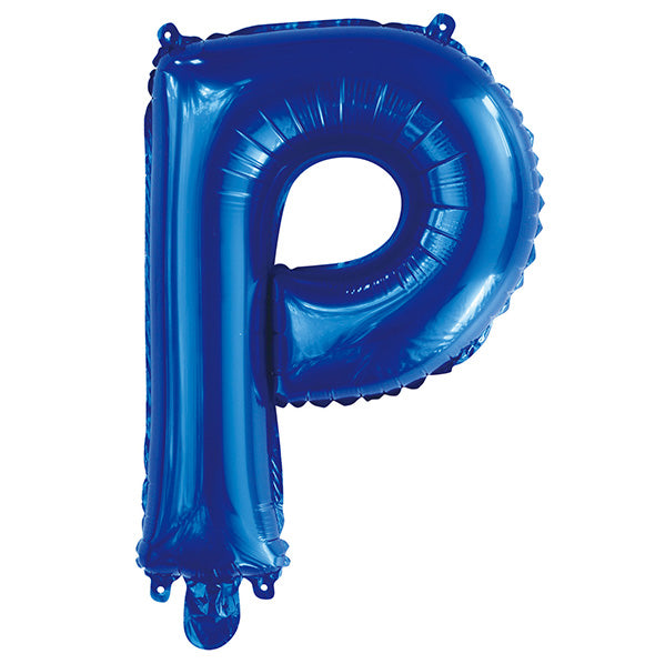 Royal Blue "P" Letter Foil Balloon (35cm)