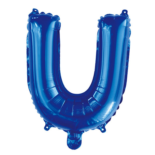 Royal Blue "U" Letter Foil Balloon (35cm)