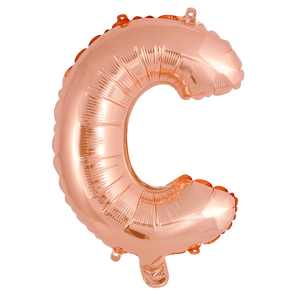 Rose Gold "C" Letter Foil Balloon (35cm)