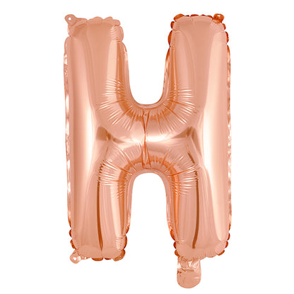 Rose Gold "H" Letter Foil Balloon (35cm)