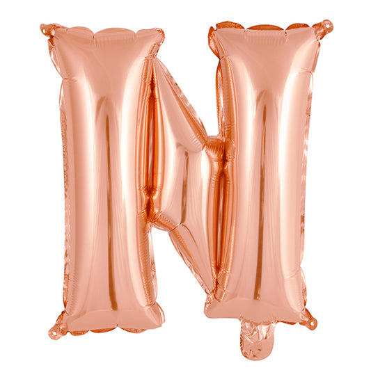 Rose Gold "N" Letter Foil Balloon (35cm)