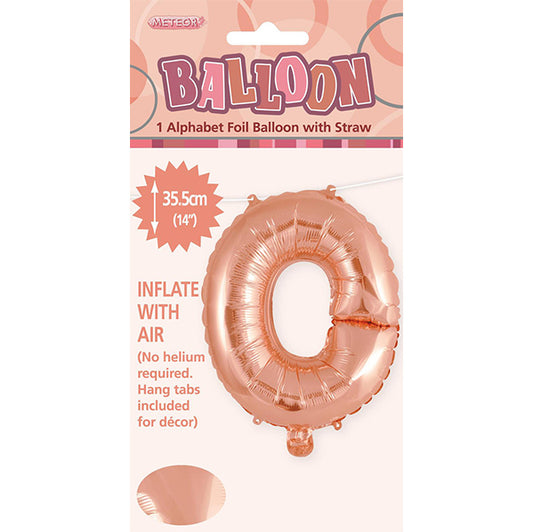 Rose Gold "O" Letter Foil Balloon (35cm)