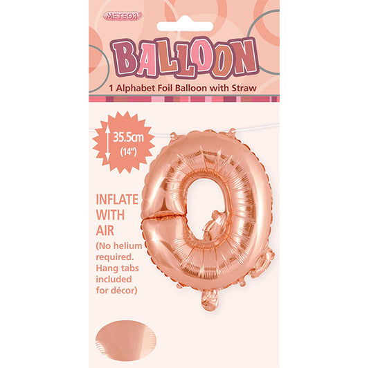 Rose Gold "Q" Letter Foil Balloon (35cm)