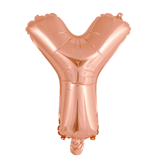 Rose Gold "Y" Letter Foil Balloon (35cm)