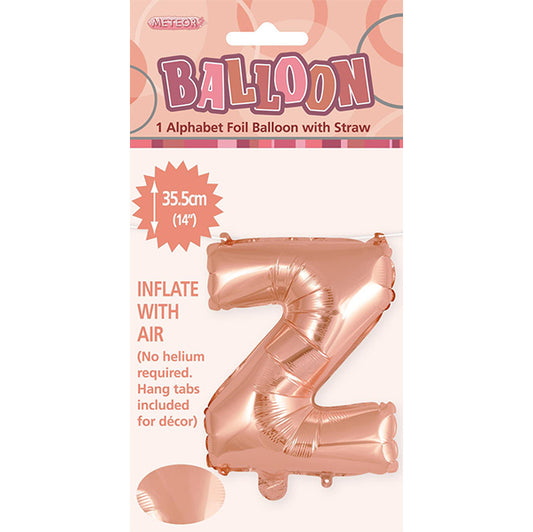 Rose Gold "Z" Letter Foil Balloon (35cm)