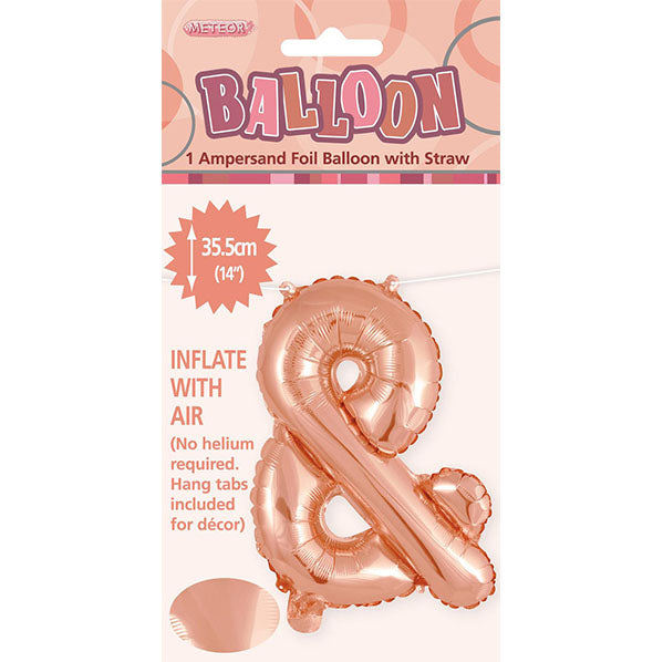 Rose Gold "&" Letter Foil Balloon (35cm)