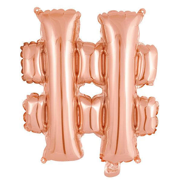 Rose Gold "#" Letter Foil Balloon (35cm)