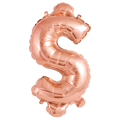 Rose Gold "$" Letter Foil Balloon (35cm)