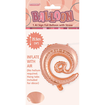 Rose Gold "@" Letter Foil Balloon (35cm)