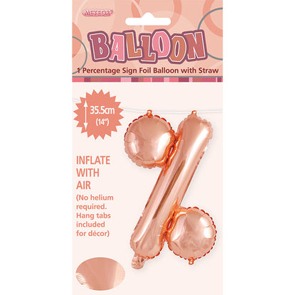 Rose Gold "%" Letter Foil Balloon (35cm)