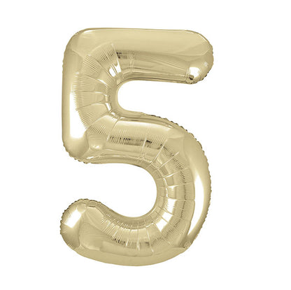 Champagne Gold "5" Numeral Foil Balloon (86cm)