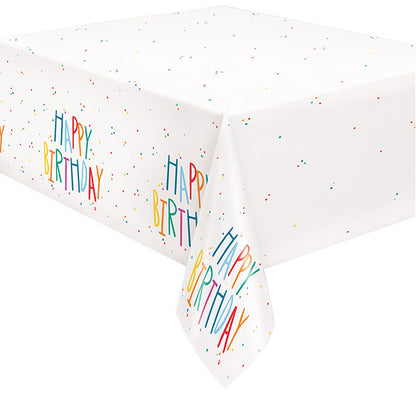 Birthday Mayhem Printed Tablecover 137cm x 213cm