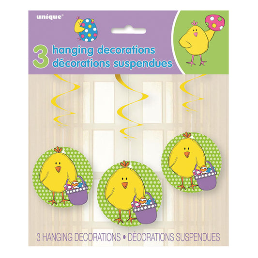 Bright Easter Hanging Swirl Decorations (Pack of 3)