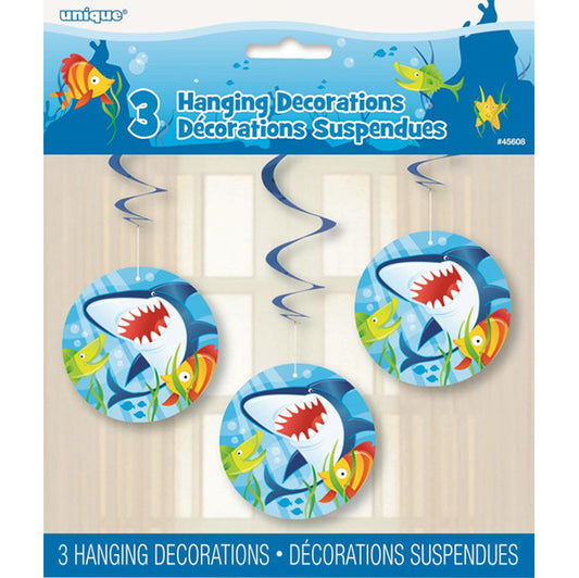 Fin Friends Ocean Hanging Swirl Decorations (Pack of 3)