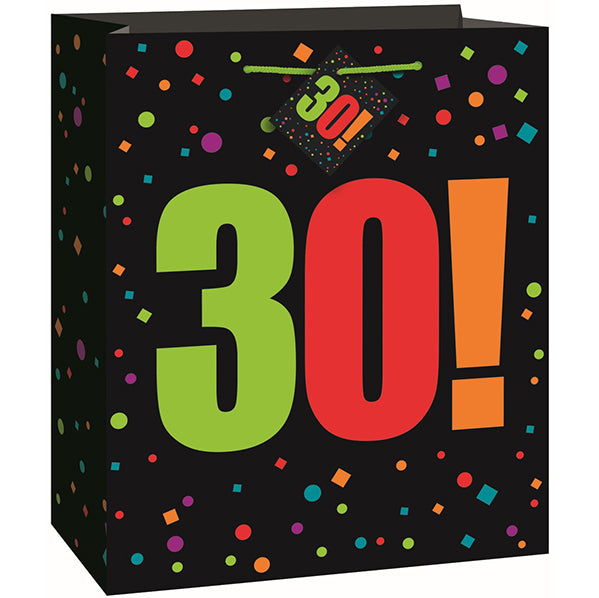 Large Gift Bag - Birthday Cheer "30"