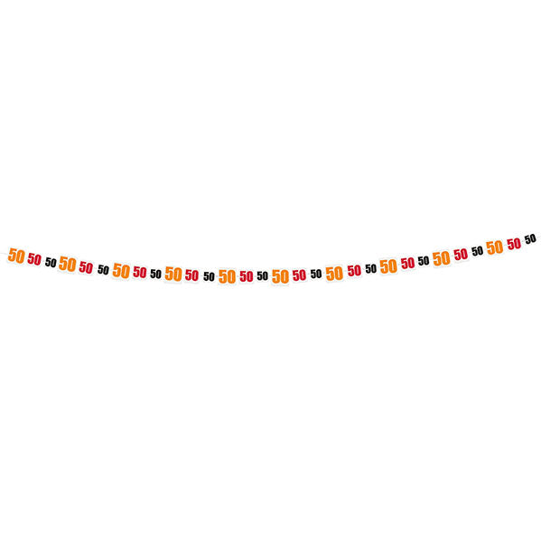 Birthday Cheer "50" Paper Garland (2.74m)