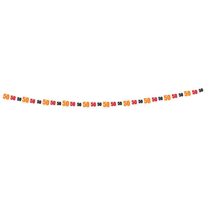 Birthday Cheer "50" Paper Garland (2.74m)