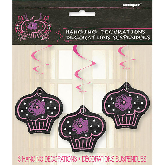 Birthday Sweets Hanging Swirl Decorations (Pack of 3)