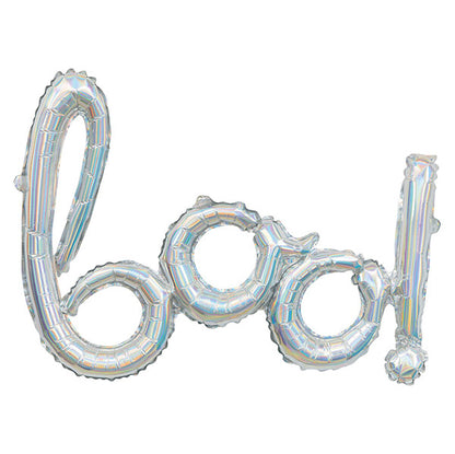 Iridescent "Boo" Jumbo Foil Balloon