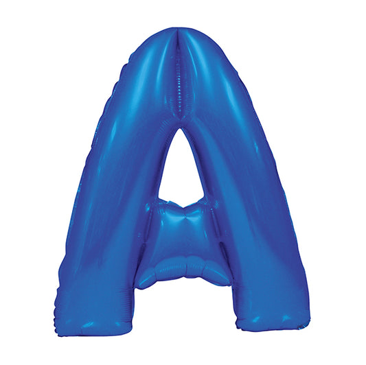 Royal Blue "A" Letter Foil Balloon (86cm)