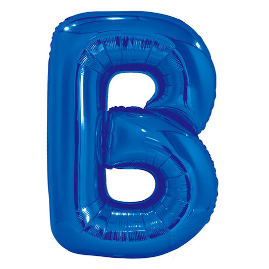 Royal Blue "B" Letter Foil Balloon (86cm)