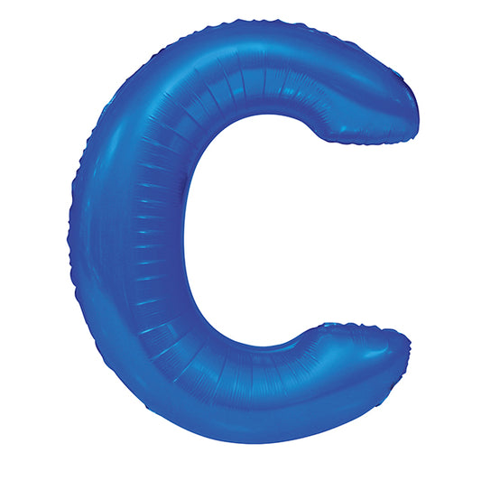 Royal Blue "C" Letter Foil Balloon (86cm)