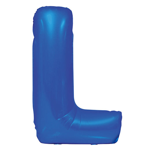 Royal Blue "L" Letter Foil Balloon (86cm)