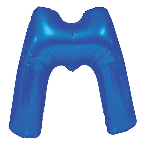 Royal Blue "M" Letter Foil Balloon (86cm)