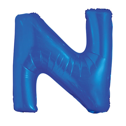 Royal Blue "N" Letter Foil Balloon (86cm)