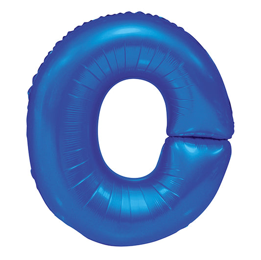 Royal Blue "O" Letter Foil Balloon (86cm)