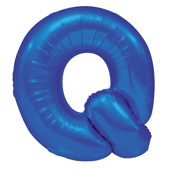 Royal Blue "Q" Letter Foil Balloon (86cm)