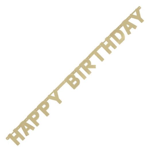 Golden Birthday "Happy Birthday" Jointed Banner - 1.21m