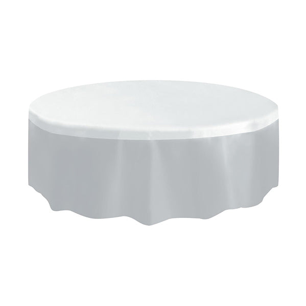 Clear Round Plastic Tablecover 213cm