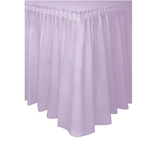 Lavender Plastic Tableskirt 73cm x 4.3m