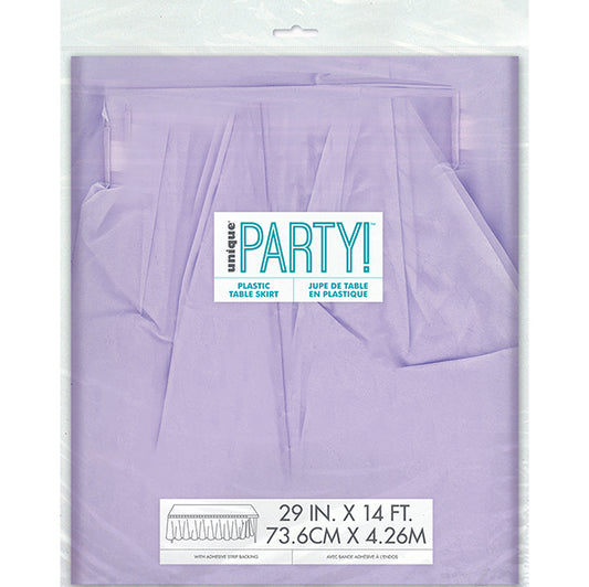 Lavender Plastic Tableskirt 73cm x 4.3m