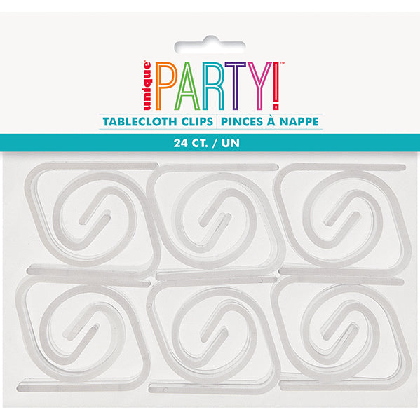 Clear Tablecover Clips (Pack of 24)