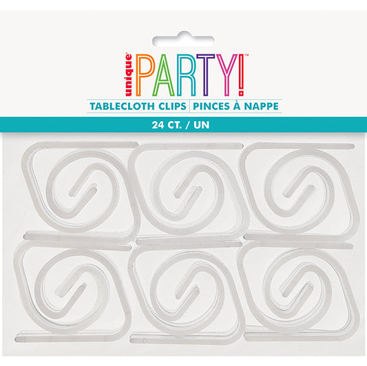 Clear Tablecover Clips (Pack of 24)