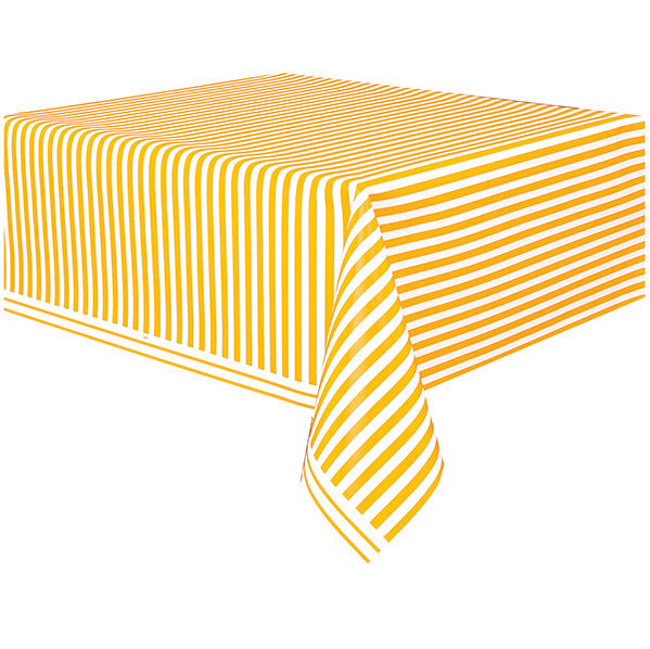 Sunflower Yellow Stripes Printed Tablecover 137cm x 274cm