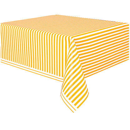 Sunflower Yellow Stripes Printed Tablecover 137cm x 274cm