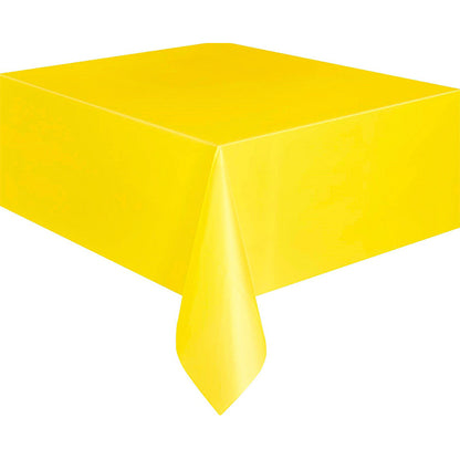 Sunflower Yellow Rectangular Plastic Tablecover 137cm x 274cm