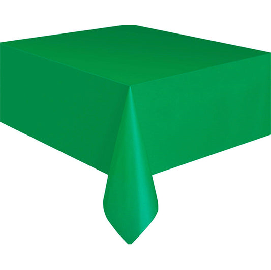 Emerald Green Rectangular Plastic Tablecover 137cm x 274cm