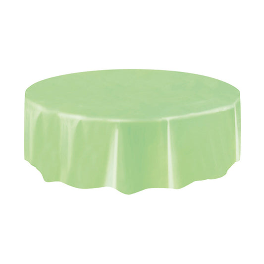 Apple Green Round Plastic Tablecover 213cm