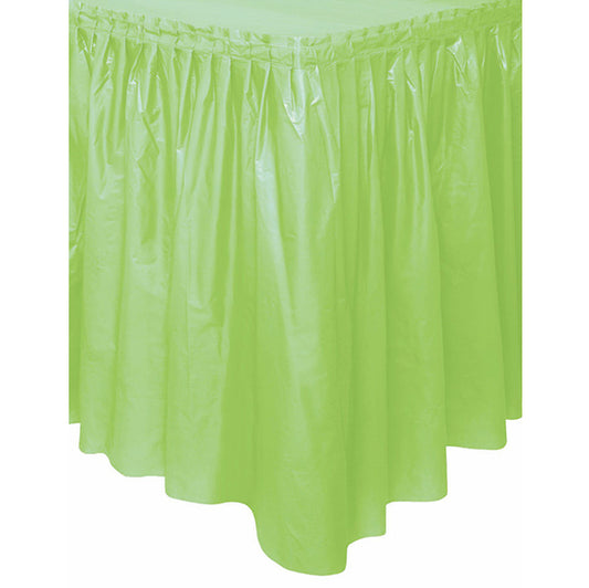 Apple Green Plastic Tableskirt 73cm x 4.3m