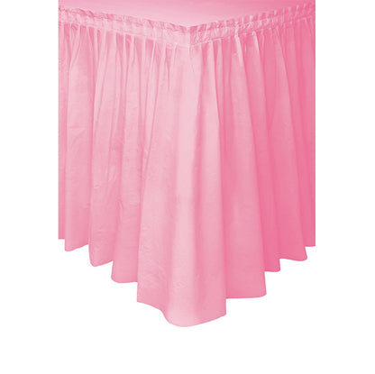 Lovely Pink Plastic Tableskirt 73cm x 4.3m