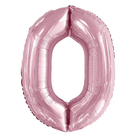 Lovely Pink "0" Numeral Foil Balloon (86cm)