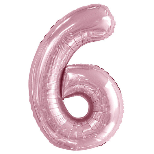 Lovely Pink "6" Numeral Foil Balloon (86cm)