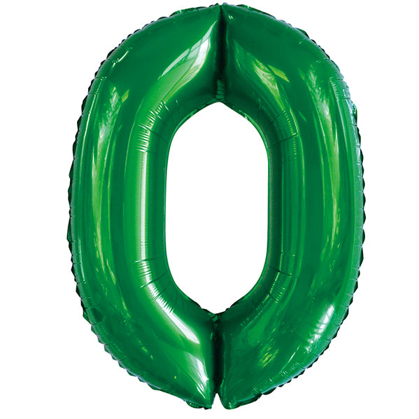 Emerald Green "0" Numeral Foil Balloon (86cm)