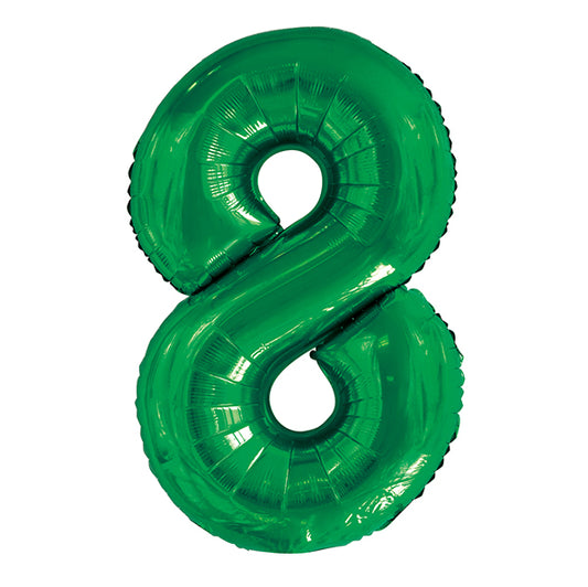 Emerald Green "8" Numeral Foil Balloon (86cm)