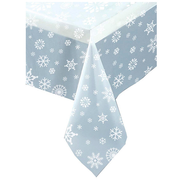 Snowflakes Clear Printed Tablecover 137cm x 213cm