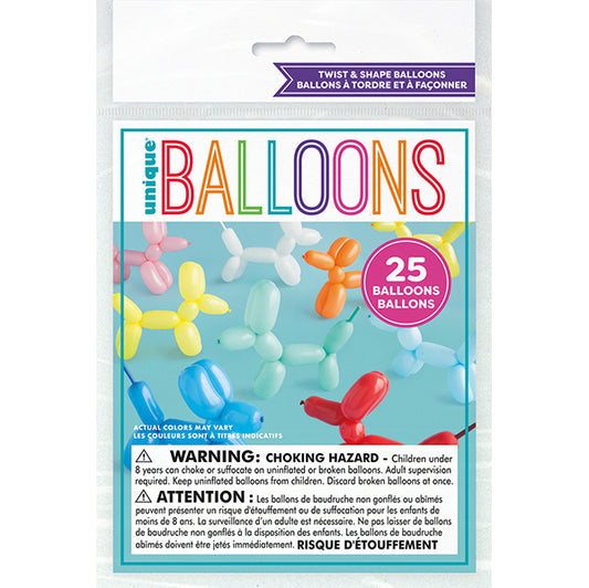 Twist and Shape Balloons (Pack of 25)